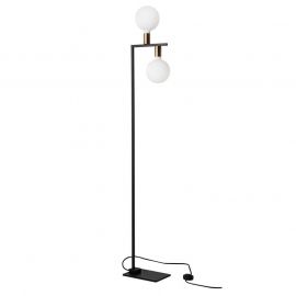 Rossini Twin Neroottonesatinato Lampada da Terra TWI005NOTS