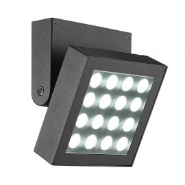 Rossini Falcon Led Quadrato Antracite Proiettore da Parete o Soffitto per Esterni FAL001