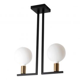 Rossini Twin Neroottonesatinato Lampada da soffitto / Plafoniera TWI002NOTS
