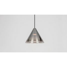 Cini & Nils Cordina Conico Vetro Cromo-Tabacco Led Lampade a Sospensione