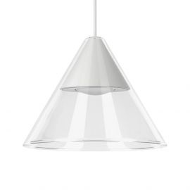 Cini & Nils Cordina Conico Vetro Trasparente Led Lampade a Sospensione Bianco