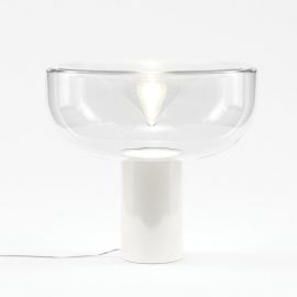 Leucos Aella T 54 E27 Trasparente / Bianco caldo lucido Lampade da Tavolo per Interni