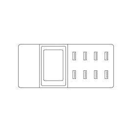 Ricambi e Accessori Rossini Caricatore Multipresa Usb 8 Porte per le lampade portatili