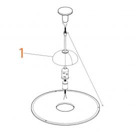 Ricambio Flos Frisbi Riflettore Verniciato e Collaudato codice RF00862