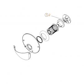 Ricambi Flos Giovi Porta Lampada con staffa E27 codice RF12057