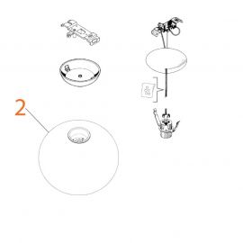Ricambi Flos Glo Ball S1 Diffusore in vetro Corpo Bianco codice F3007061 