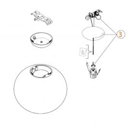 Ricambi Flos Glo Ball S2 Assieme Montatura Elettrica codice A2512000