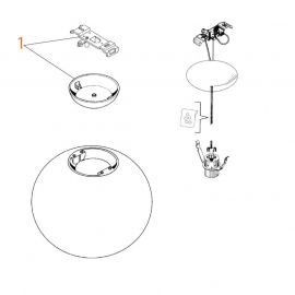Ricambi Flos Glo Ball S2  Assieme Rosone codice RA3690209