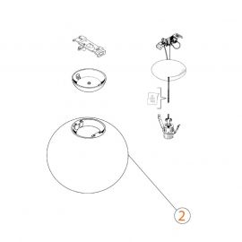 Ricambi Flos Glo Ball S2 Diffusore Corpo Bianco F3015061