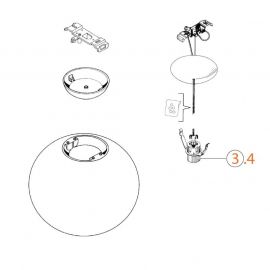 Ricambi Flos Glo Ball S2 Portalampada BJB E27 codice RF04322
