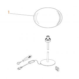 Ricambi Flos Glo Ball T2 Diffusore 2 Bianco Grigio F3055061