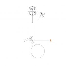 Ricambi Flos IC S1 Assieme Portalampada E14 codice RF3170100