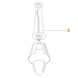Ricambi Flos KTribe S3 Cavo acciaio conf. 3 pezzi mt.4 RF06548