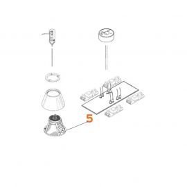 Ricambi Flos Lastra Assieme supporto faretto tipo nuovo apec codice RF12737