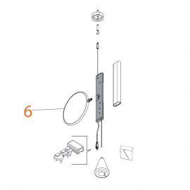 Ricambio Flos OK Assieme Testa Led Bianco, Nero, Giallo o Cromo