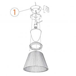 Ricambi Flos Romeo Moon S1 Assieme Attacco a Muro codice RF81836