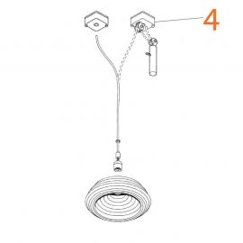 Ricambi Flos Splugen Brau Rosone Completo per Contrappeso codice RF6400109