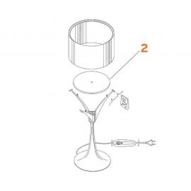 Ricambio Flos Spun Light T1 Vetro Antiabbagliamento codice RF11695