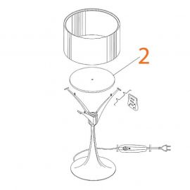 Ricambi Flos Spun Light T2 Vetro Antiabbagliamento codice RF11696