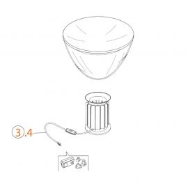 Ricambi Flos Taccia Small Led Spinotto Cavo Coassiale con Dimmer
