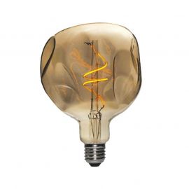 Rossini Lampadina Led Vintage Martellata Oro