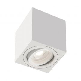 Rossini Argo Pivot Faretto a Soffitto Quadrato Bianco