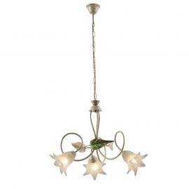 Rossini Cilea Lampada a Sospensione Avorio 3 Luci