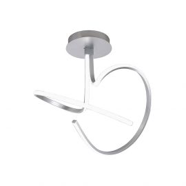 Rossini Curvy Lampada da Soffitto / Plafoniera Led Argento Satinato