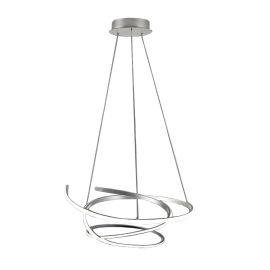 Rossini Curvy Led Lampada a Sospensione Argento Satinato