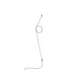 Flos Wirering Grey Led Lampada a Parete per Interni Cavo Grigio e Anello Nero